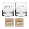 Bhaiya Bhabhi Hearts Couple Whiskey Glasses