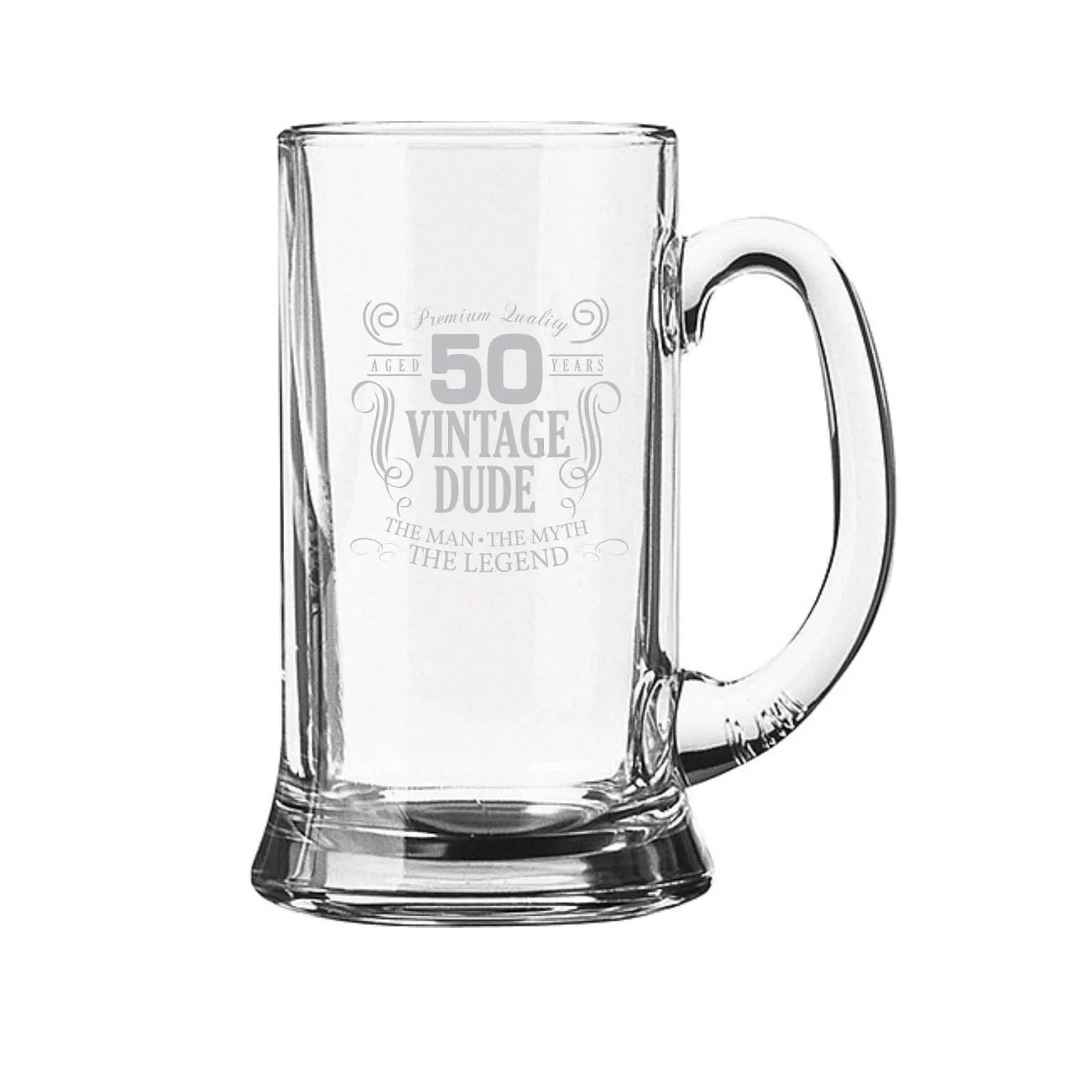 50 birthday vintage dude beer mug