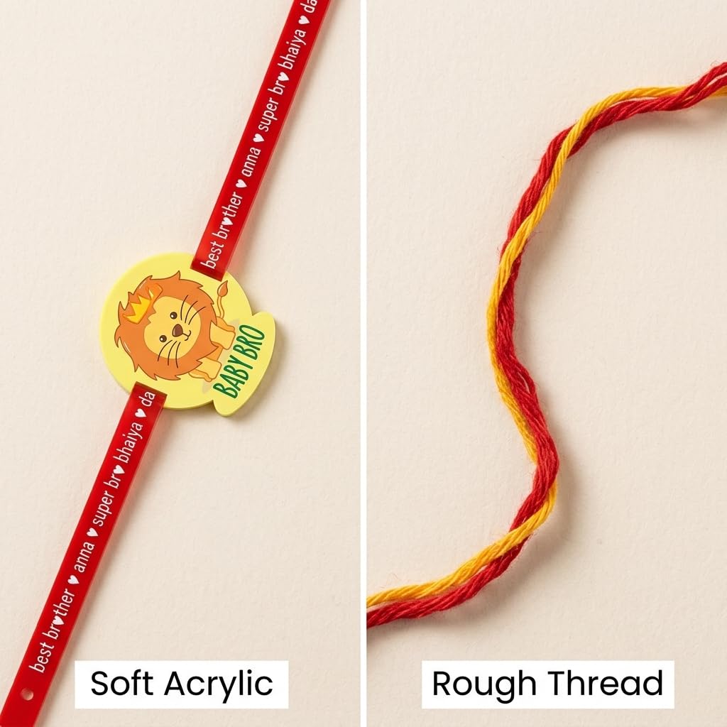 Lion Baby Bro Kids Rakhi for Little Brothers