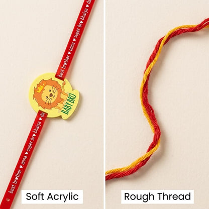 Lion Baby Bro Kids Rakhi for Little Brothers
