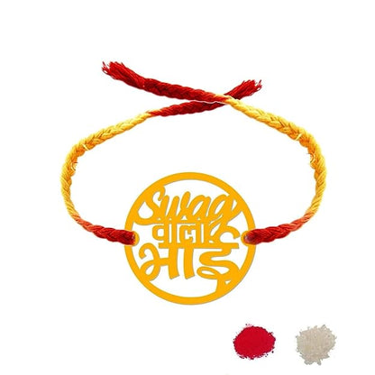 Yaya Cafe Family Rakhi for Brother Combo Set of 2 Printed Swag Wala Bhai Rakhi for Raksha Bandhan