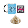 Little Sister Hamper - Magic Mug, Coaster & Rasgulla 1 Kg Set of 3