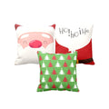 Christmas Santa Claus Snowman Cushion Covers Set of 3, 20x20 inch