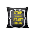 Only Good Vibes Motivational Cushion with Filler 12x12 Inch