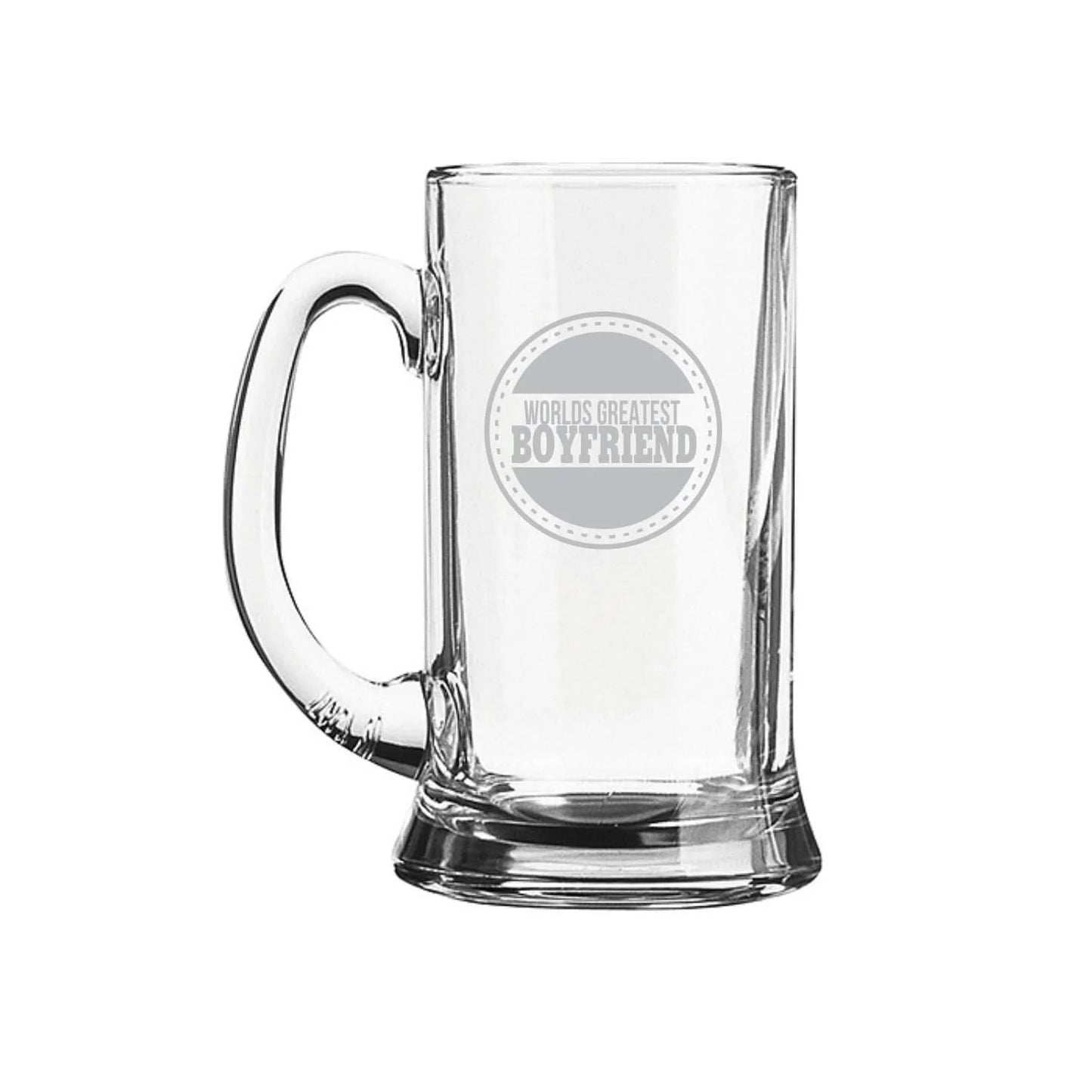 Worlds Greatest Boyfriend Engraved Beer Mug