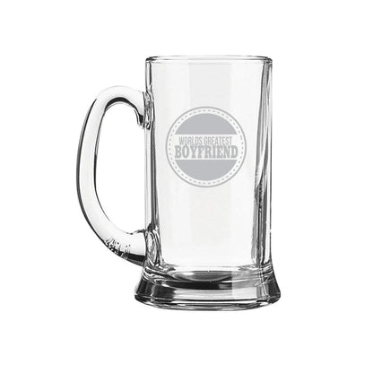 Worlds Greatest Boyfriend Engraved Beer Mug