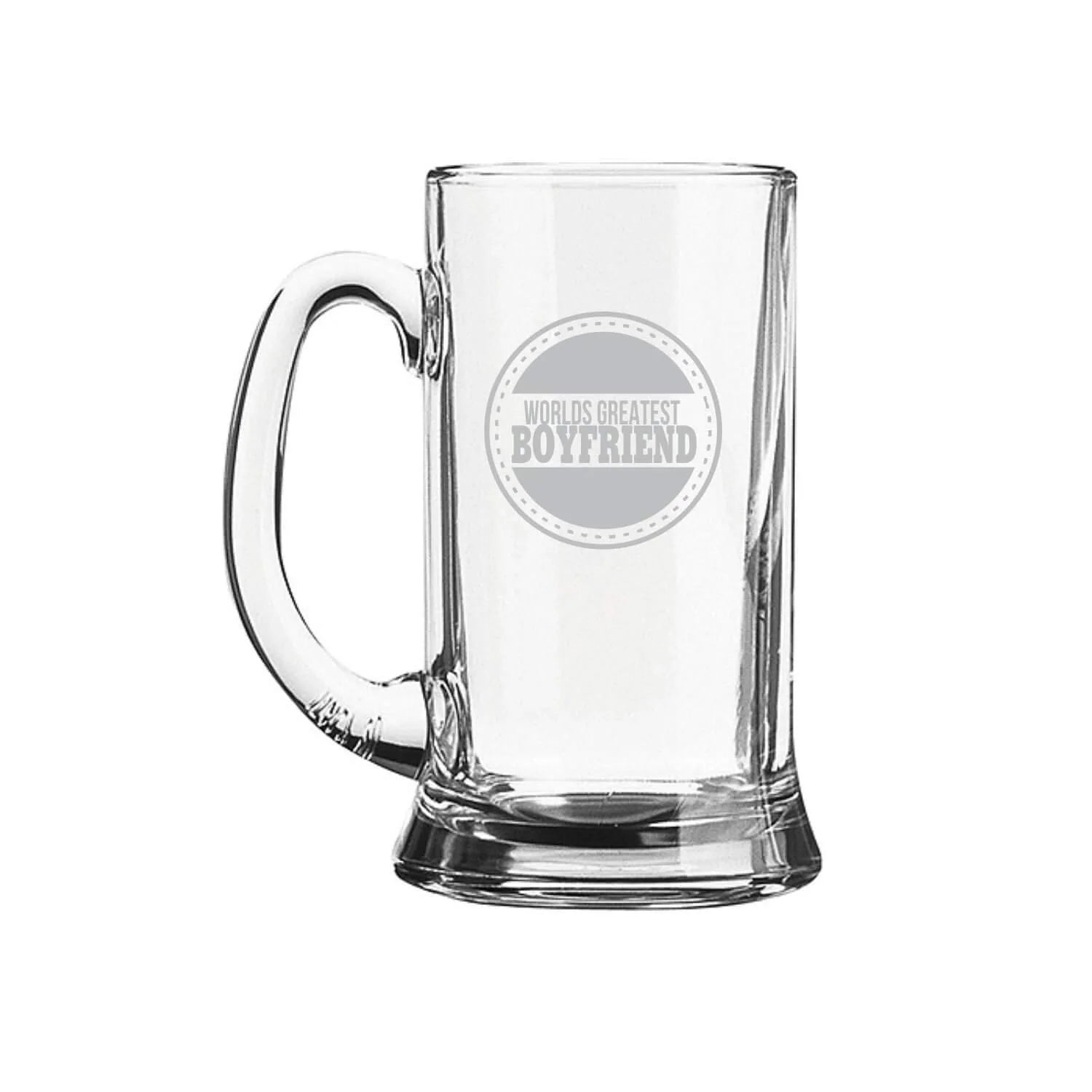 Worlds Greatest Boyfriend Engraved Beer Mug