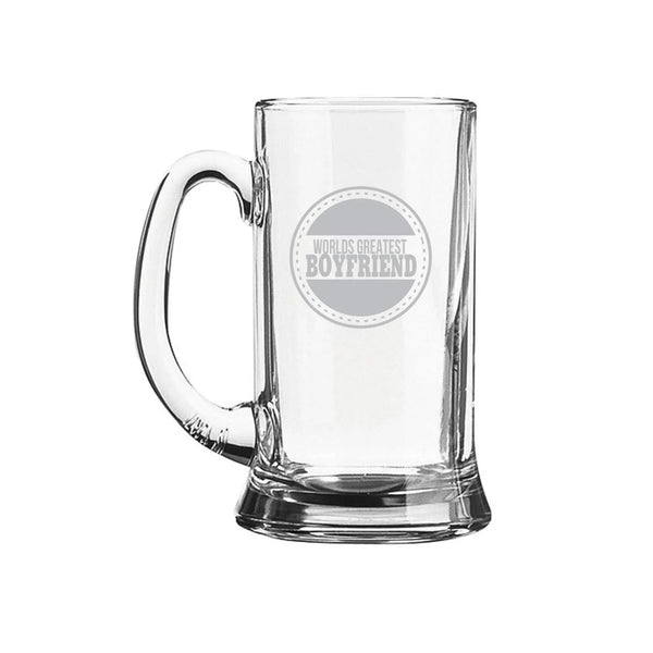 Worlds Greatest Boyfriend Engraved Beer Mug