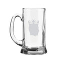 King Silhouette Engraved Beer Mug - Personalised for Him