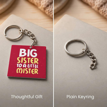 Big Sister to a Little Mister Keyring - Kids Keychain Gift