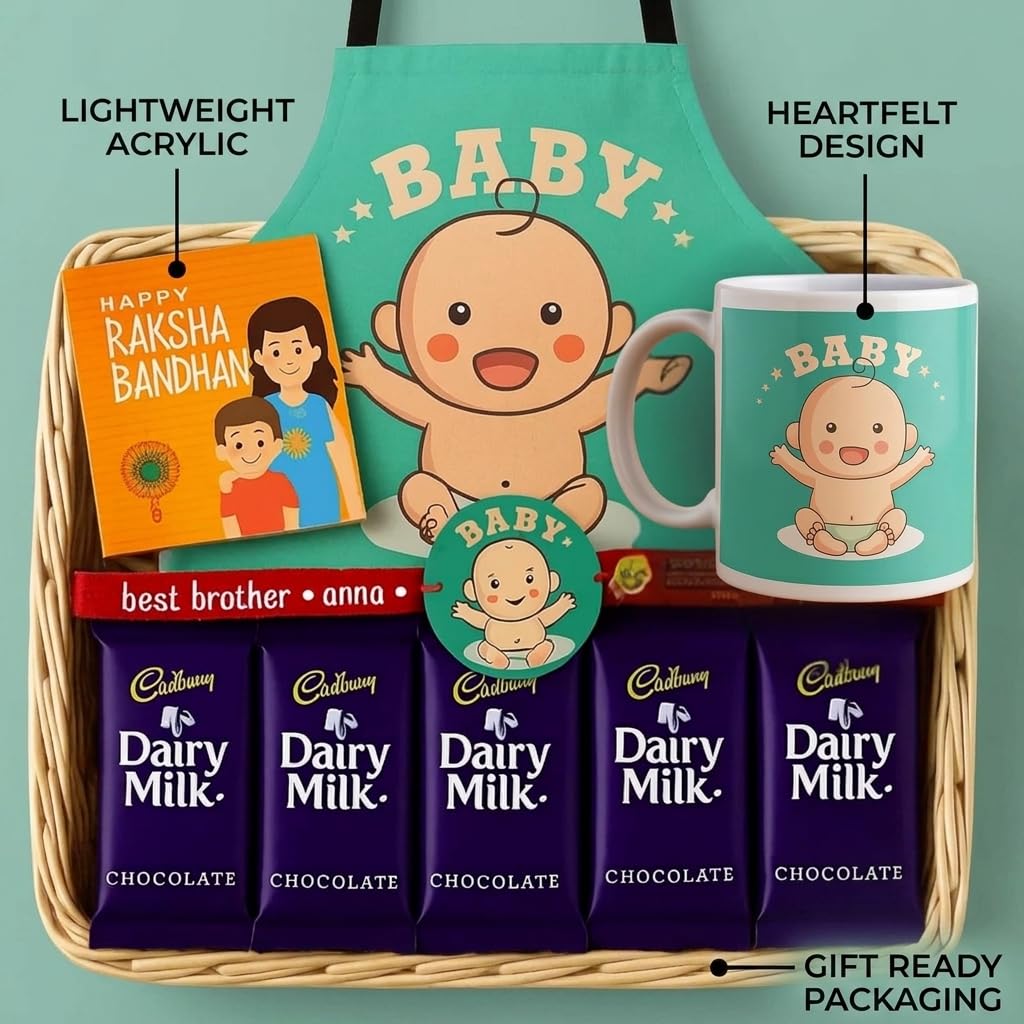 TheYaYaCafe Baby Bro Printed Rakhi for Kids Cute Raksha Bandhan Rakhi for Little Brother