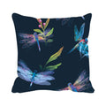 Dragonfly Floral Cushion Cover, 24x24 inches