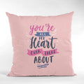 You Are My Heart Velvet Couple Cushion with Filler - 12x12
