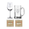 Gabru Bhai Dabang Bhabhi Beer Mug and Wine Glass Set