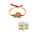 Monkey Bhai Printed Rakhi with Rasgulla Sweets Combo