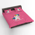 Swag Unicorn Kids Double King Size Bedsheet with 2 Pillow Covers