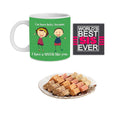 Born Lucky to Have a Sister Rakhi Sweets Hamper - Mug, Coaster & Mewa Bites