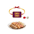 Swag Bhai Printed Rakhi with Mewa Bites Burfi 400g Gift Combo