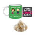 Born Lucky to Have a Sister Hamper - Mug, Coaster & Rasgulla 1 Kg