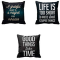 Good Things Take Time Canvas Cotton Cushion Cover 12x12 - Motivational Quote