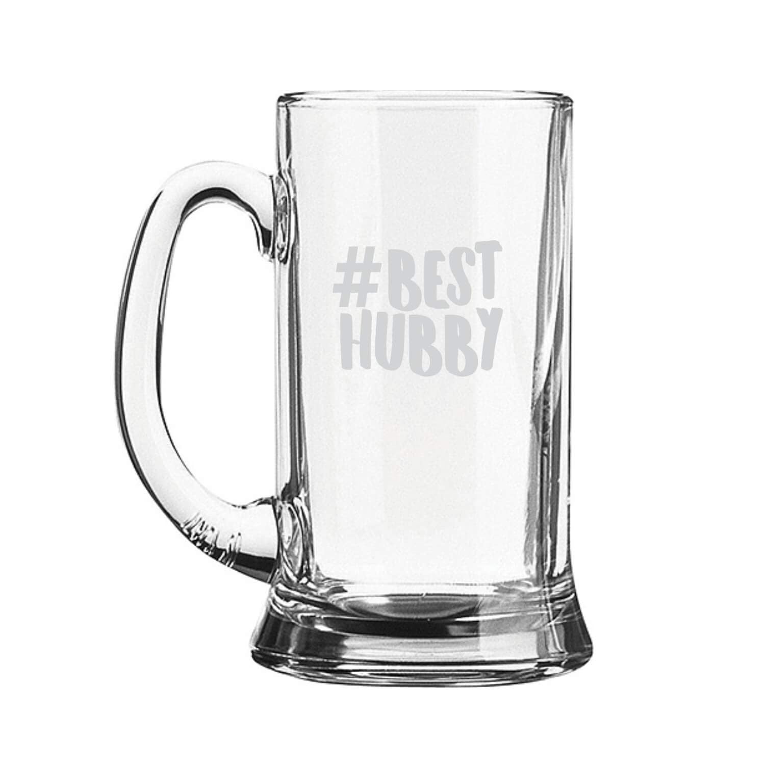 Best Hubby Husband Engraved Beer Mug