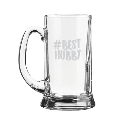 Best Hubby Husband Engraved Beer Mug