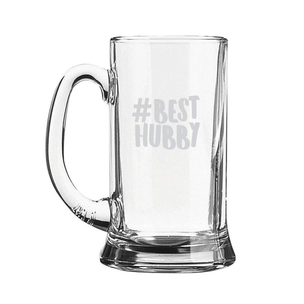 Best Hubby Husband Engraved Beer Mug
