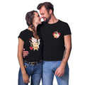 Cat Love Cartoon Matching Couple T-Shirts