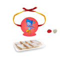 Krishna Printed Rakhi with Kaju Katli 500 gm Combo of 2