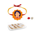 Bal Hanuman Kids Rakhi with Kaju Katli - Combo of 2