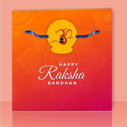 TheYayaCafe Rakhi for Brother Om Shiva Printed Rakhi Bracelet Yellow, Raksha Bandhan Gift for Bhai, Bhaia, Brother from Sister, Festival Gift for Men and Kids
