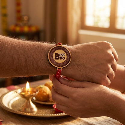 Engraved Rakhi Combo for Brothers - Best Bro, Lil Bro & Princess Set of 3