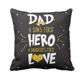 Canvas Cotton Cushion Cover 12x12 Inch, 180 TC, Black Back