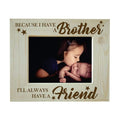 Engraved Wooden Poem Photo Frame with Rakhi for Brother