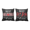 Best Mumma Papa Ever Velvet Cushion Cover