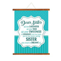 Nicest Caring Sister Scroll Greeting Card - 18x24 inches