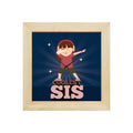 Round Desk Clock for Sister - Coolest Sis 8x8 Inches Rakhi Gift