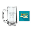 Sorry Honey Can't Hear You Engraved Beer Mug 357ml