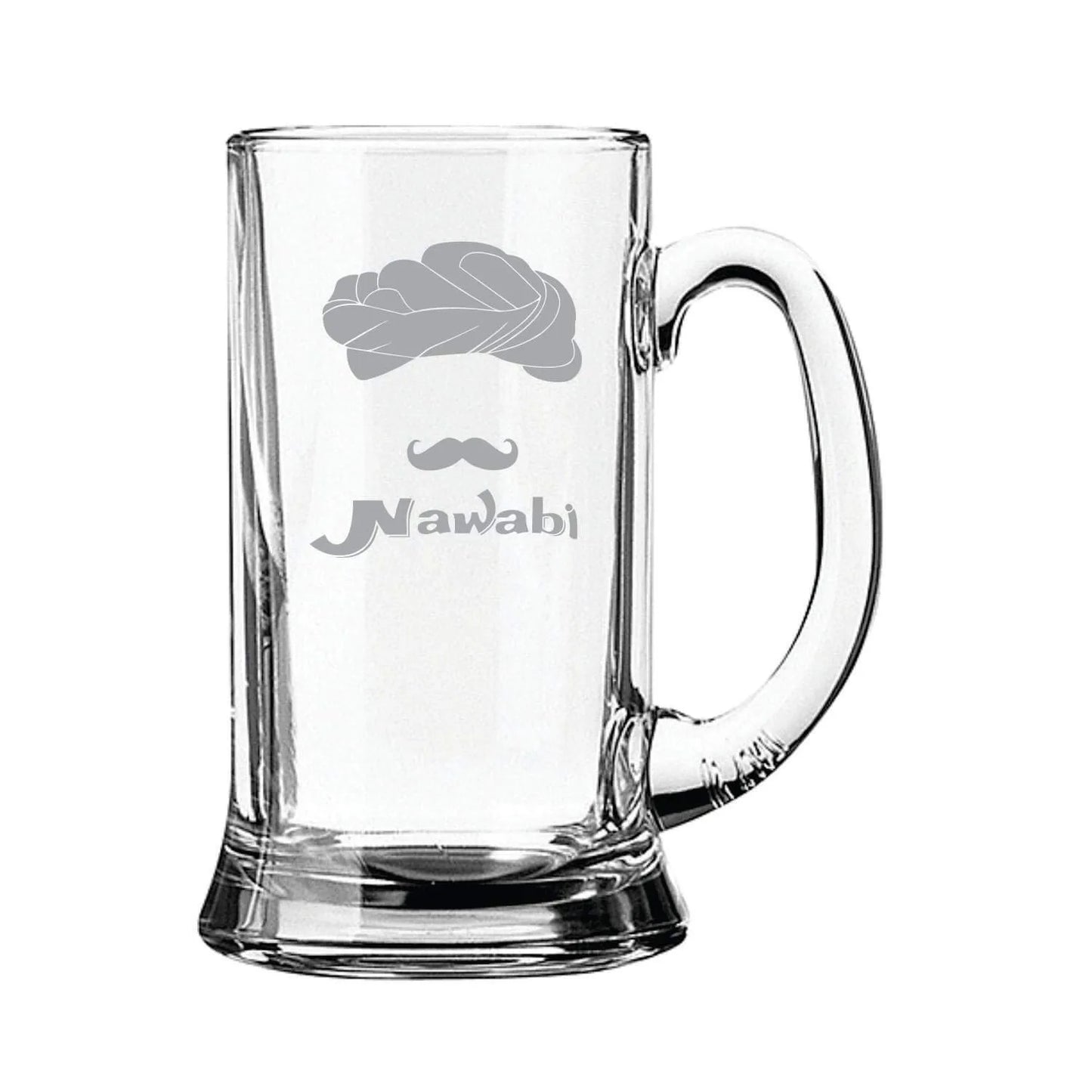 Nawaabi Kebabi Sharaabi Hindi Engraved Beer Mugs Set