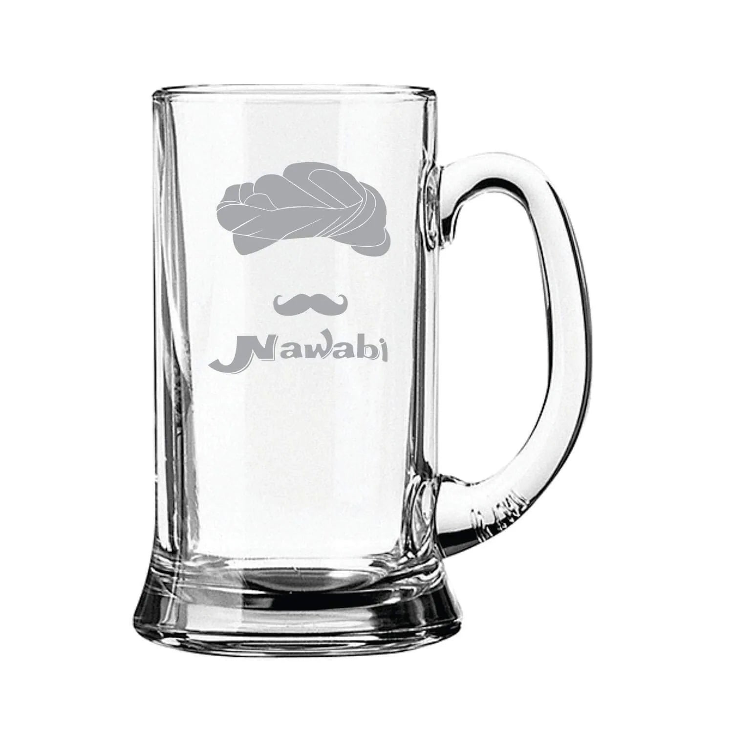 Nawaabi Kebabi Sharaabi Hindi Engraved Beer Mugs Set
