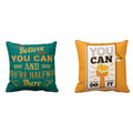 You Can Do It Motivational Quotes Cushion Cover Set of 2, 12x12