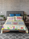 Personalised King Size Double Bedsheet for Mom with 2 Pillow Covers