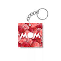 Red Rose Mom Keychain - Mother's Day Keyring Gift