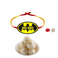 Batman Big Bro Printed Rakhi with 1 Kg Rasgulla Combo