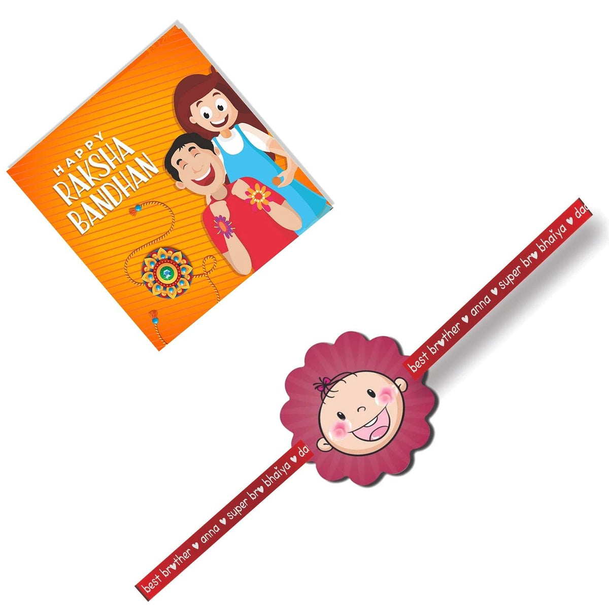 Cute Baby Bro & Sis Kids Rakhi - Set of 2