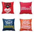 Stay Strong Think Positive Cushion Cover Set of 4, 20x20