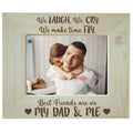 Personalised Wooden Photo Frame - Laugh & Cry with Dad