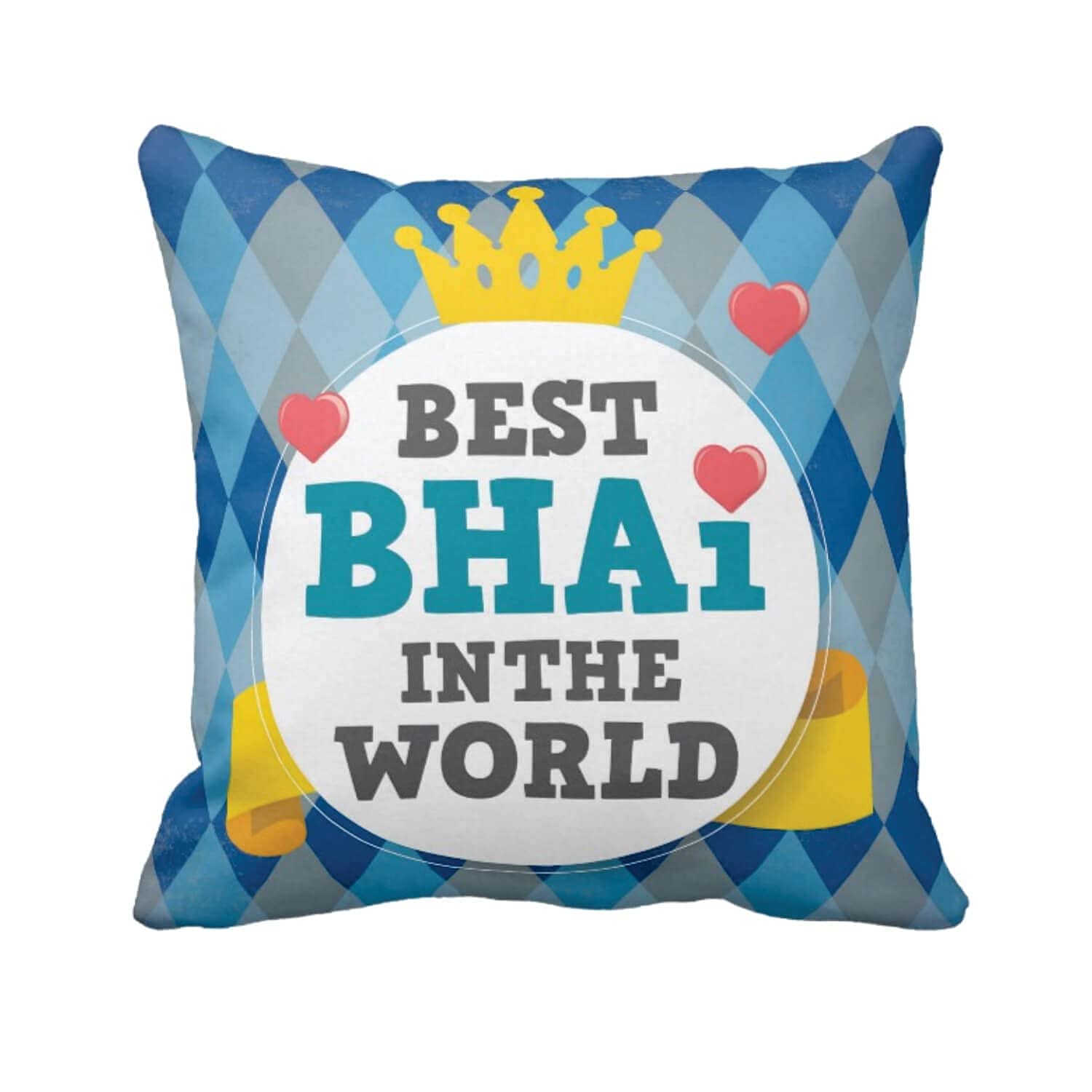 TheYayaCafe Rakshabandhan Gift Combo for Brother Best Bhai in the World (Set of 6: Ceramic Mug, Coaster, Mousepad, Keychain, Cushion Cover, Rakhi), Rakhi Gift for Bhai, Bro, Brother from Sister