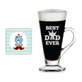 Coffee Mug for Dad - King Best Dad Ever, 230 ml with Coaster