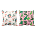 Floral Cushion Covers Set of 2, 16x16 inches for Sofa & Couch